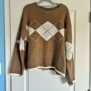 Medium Argyle Brown Sweater